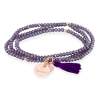 Bracelet ZEN Purple in rose Silver