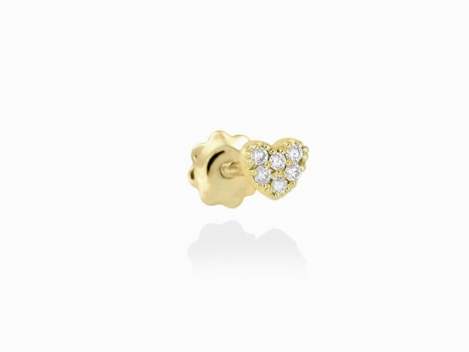 Piercing CORAZÓN PAVÉ en Oro amarillo 18Kt y diamantes