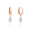 Pendientes ARO con Pavé Marquise en Oro rosa 18Kt. Y diamantes