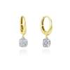 Pendientes ARO con Pavé Antic en Oro amarillo 18Kt. Y diamantes