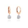 Pendientes ARO con Pavé Antic en Oro rosa 18Kt. Y diamantes