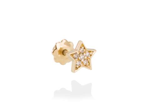 Piercing ESTRELLA in 18kt Gelbgold und Diamanten