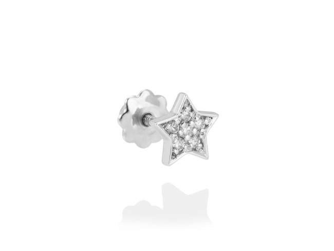 Piercing ESTRELLA en Oro blanco 18Kt y diamantes de Marina Garcia Joyas en plata Piercing de Oro blanco de primera ley (750/1000) con 6 diamantes de peso total 0,04 qt. (Color: Top Wesselton (G) Pureza: SI). (tamaño:  6 mm.)