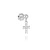 Piercing CRUZ en Oro blanco 18Kt y diamantes