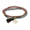 Pulsera ZEN multicolor en plata dorada