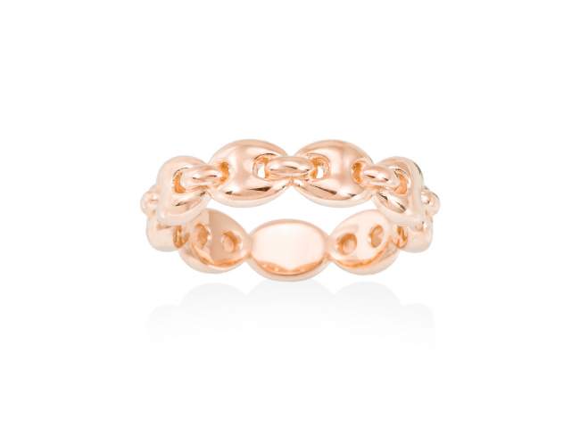 Ring CHAIN  in silber rose vergoldet de Marina Garcia Joyas en plata Ring in Silber (925) vergoldet in 18 Karat  Rosegold.  