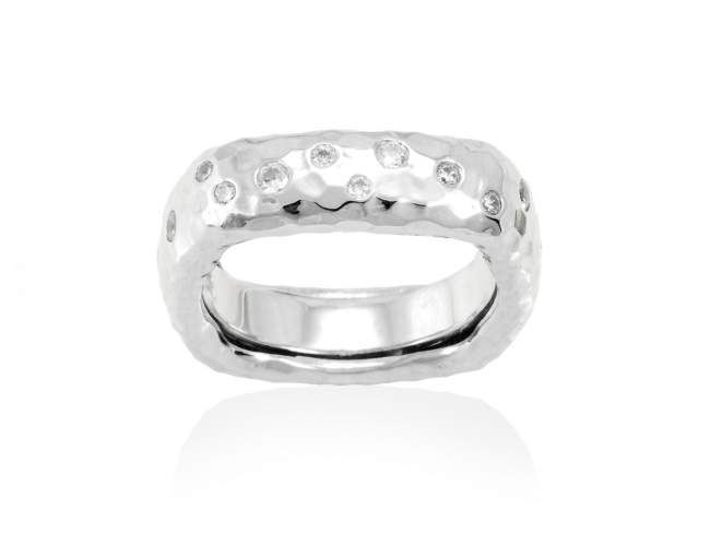 Ring SAIL  in silver de Marina Garcia Joyas en plata Ring in rhodium plated 925 sterling silver with white cubic zirconia.  