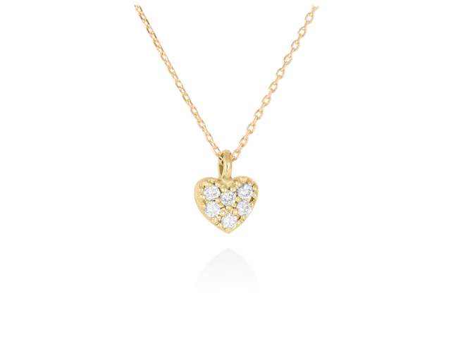 Gargantilla  en Oro 18Kt. y diamantes de Marina Garcia Joyas en plata Gargantilla de Oro amarillo de ley (750/1000) con 6 diamantes de peso total 0,06 qt. (Color: Top Wesselton (G) Pureza: SI). (largo: 40-42 cm.)