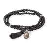 Pulsera ZEN ANTRACITA con perla