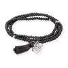 Pulsera ZEN ANTRACITA con charm Love