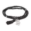 Pulsera ZEN ANTRACITA con trebol