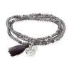 Pulsera ZEN GRAFITO  con charm Love