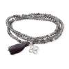 Pulsera ZEN GRAFITO  con trebol