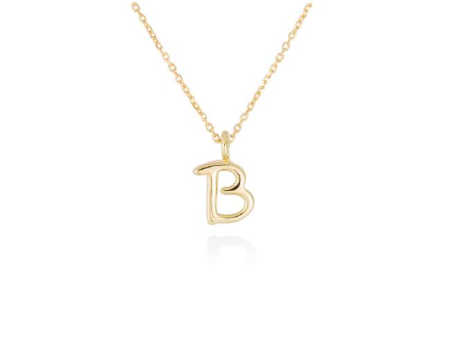 Colgante letra B en oro amarillo 18kt de Marina Garcia Joyas en plata Gargantilla de Oro amarillo de 18 Kt. (largo: 40-42 cm.) (Altura de letra: 7 mm.)