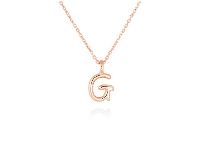 Colgante letra G en oro rosa 18kt de Marina Garcia Joyas en plata Gargantilla de Oro rosa de 18 Kt. (largo: 40-42 cm.) (Altura de letra: 7 mm.)