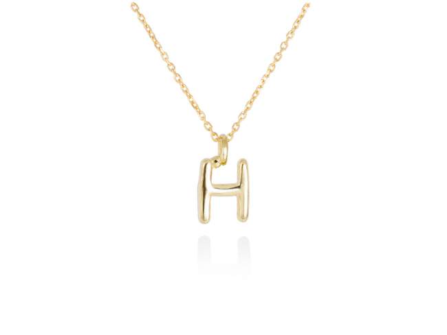 Colgante letra H en oro amarillo 18kt de Marina Garcia Joyas en plata Gargantilla de Oro amarillo de 18 Kt. (largo: 40-42 cm.) (Altura de letra: 7 mm.)