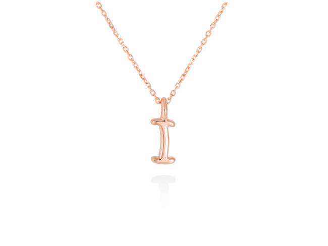 Necklace in 18kt. Gold de Marina Garcia Joyas en plata Necklace in rose 18kt gold (length: 40-42 cm.) (Letter height: 7 mm.)