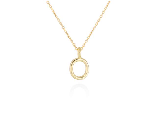 Colgante letra O en oro amarillo 18kt de Marina Garcia Joyas en plata Gargantilla de Oro amarillo de 18 Kt. (largo: 40-42 cm.) (Altura de letra: 7 mm.)