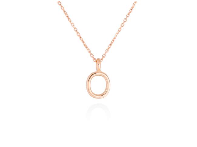 Colgante letra O en oro rosa 18kt de Marina Garcia Joyas en plata Gargantilla de Oro rosa de 18 Kt. (largo: 40-42 cm.) (Altura de letra: 7 mm.)