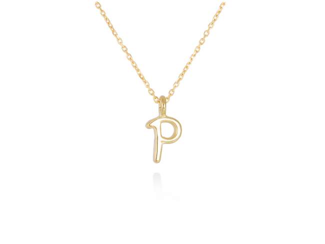 Colgante letra P en oro amarillo 18kt de Marina Garcia Joyas en plata Gargantilla de Oro amarillo de 18 Kt. (largo: 40-42 cm.) (Altura de letra: 7 mm.)