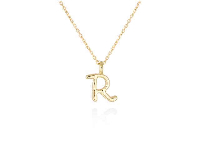 Colgante letra R en oro amarillo 18kt de Marina Garcia Joyas en plata Gargantilla de Oro amarillo de 18 Kt. (largo: 40-42 cm.) (Altura de letra: 7 mm.)