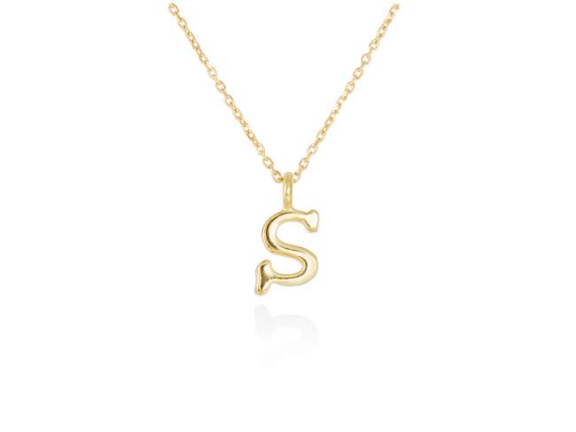 Colgante letra S en oro amarillo 18kt de Marina Garcia Joyas en plata Gargantilla de Oro amarillo de 18 Kt. (largo: 40-42 cm.) (Altura de letra: 7 mm.)