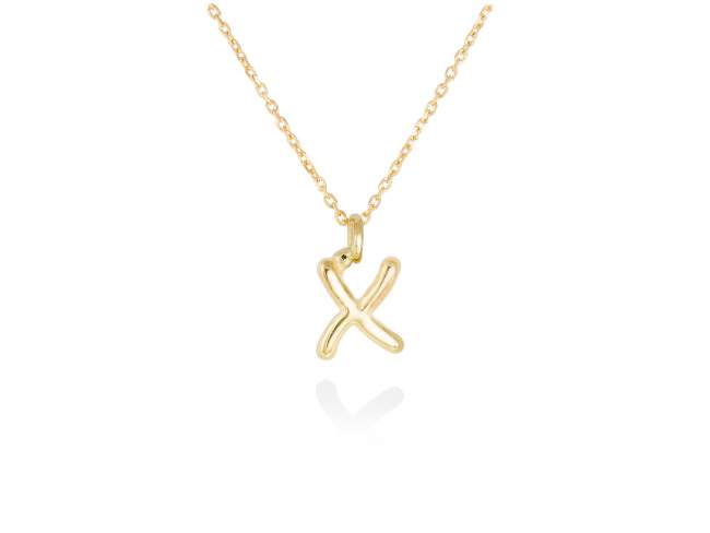 Colgante letra X en oro amarillo 18kt de Marina Garcia Joyas en plata Gargantilla de Oro amarillo de 18 Kt. (largo: 40-42 cm.) (Altura de letra: 7 mm.)