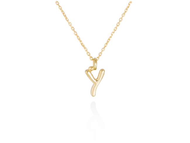 Necklace in 18kt. Gold de Marina Garcia Joyas en plata Necklace in yellow 18kt gold (length: 40-42 cm.) (Letter height: 7 mm.)