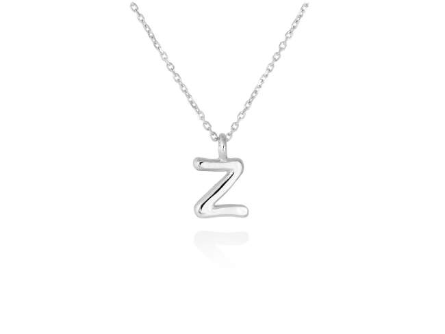 Colgante letra Z en oro blanco 18kt de Marina Garcia Joyas en plata Gargantilla de Oro blanco de 18 Kt. (largo: 40-42 cm.) (Altura de letra: 7 mm.)