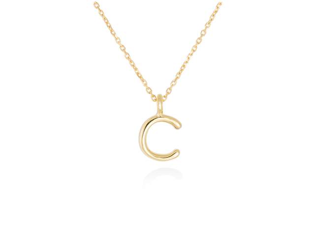 Colgante letra C en oro amarillo 18kt de Marina Garcia Joyas en plata Gargantilla de Oro amarillo de 18 Kt. (largo: 38-40 cm.) (Altura de letra: 7 mm.)