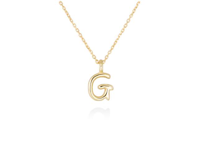 Colgante letra G en oro amarillo 18kt de Marina Garcia Joyas en plata Gargantilla de Oro amarillo de 18 Kt. (largo: 38-40 cm.) (Altura de letra: 7 mm.)