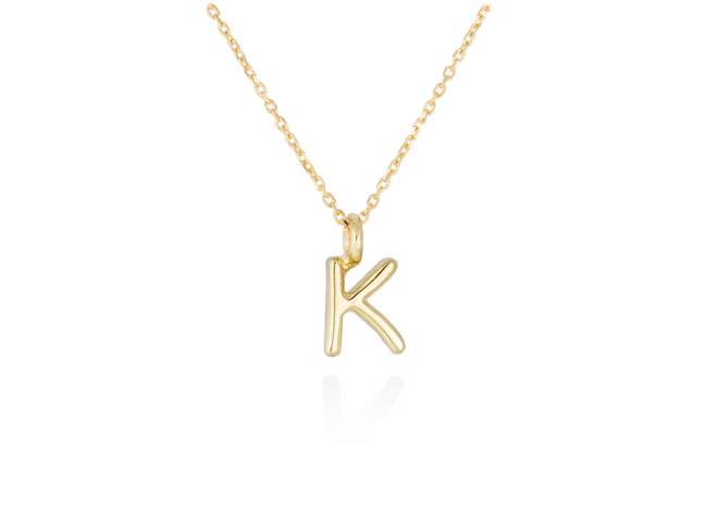 Colgante letra K en oro amarillo 18kt de Marina Garcia Joyas en plata Gargantilla de Oro amarillo de 18 Kt. (largo: 38-40 cm.) (Altura de letra: 7 mm.)