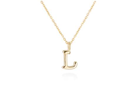 Colgante letra L en oro amarillo 18kt