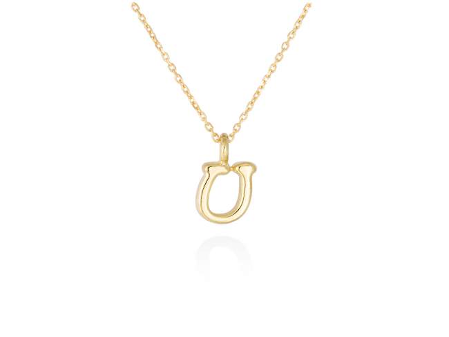 Colgante letra U en oro amarillo 18kt de Marina Garcia Joyas en plata Gargantilla de Oro amarillo de 18 Kt. (largo: 38-40 cm.) (Altura de letra: 7 mm.)