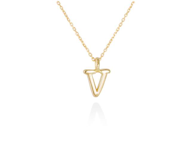 Necklace in 18kt. Gold de Marina Garcia Joyas en plata Necklace in yellow 18kt gold (length: 38-40 cm.) (Letter height: 7 mm.)