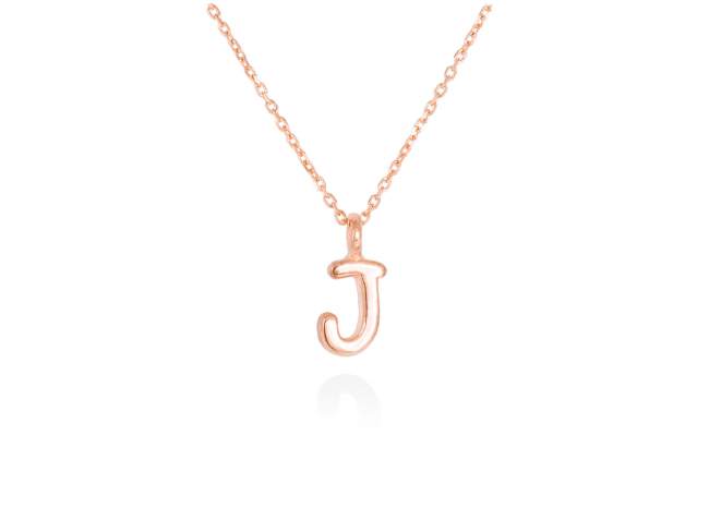 Colgante letra J en oro rosa 18kt de Marina Garcia Joyas en plata Gargantilla de Oro rosa de 18 Kt. (largo: 38-40 cm.) (Altura de letra: 7 mm.)