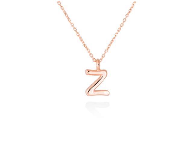 Colgante letra Z en oro rosa 18kt de Marina Garcia Joyas en plata Gargantilla de Oro rosa de 18 Kt. (largo: 38-40 cm.) (Altura de letra: 7 mm.)