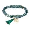 Bracelet ZEN DARK GREEN with lucky clover