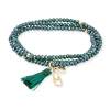 Bracelet ZEN DARK GREEN with friendship clip