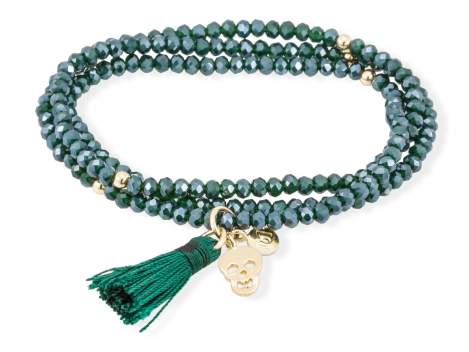 Pulsera ZEN VERDE con calavera