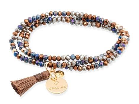 Pulsera ZEN CHOCOLATE con chapa Gracias