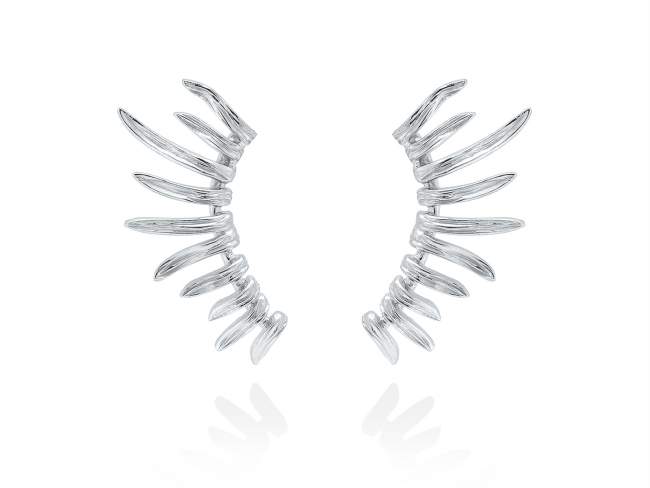 Earrings LILY  in silver de Marina Garcia Joyas en plata Earrings in rhodium plated 925 sterling silver. (dimensions of the jewel: 2 x 3,5 cm.)