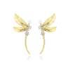 Earrings PAPILLON  in golden silver