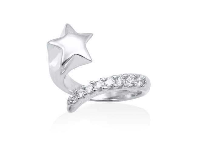 Ring PERSEO  in silver de Marina Garcia Joyas en plata Ring in rhodium plated 925 sterling silver and white cubic zirconia.  