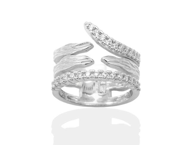 Ring SIRACUSA  in silver de Marina Garcia Joyas en plata Ring in rhodium plated 925 sterling silver and white cubic zirconia.  