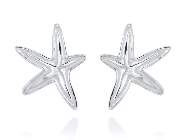 Earrings COZUMEL  in silver de Marina Garcia Joyas en plata Earrings in rhodium plated 925 sterling silver. (size: 2,8 cm.)