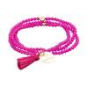 Pulsera ZEN FUCSIA con chapa Gracias