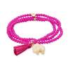 Bracelet ZEN FUCHSIA mit Elefant