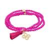 Bracelet ZEN FUCHSIA mit Glücksklee