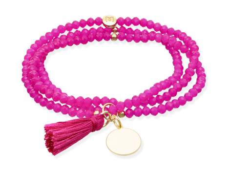 Bracelet ZEN FUCHSIA mit medal